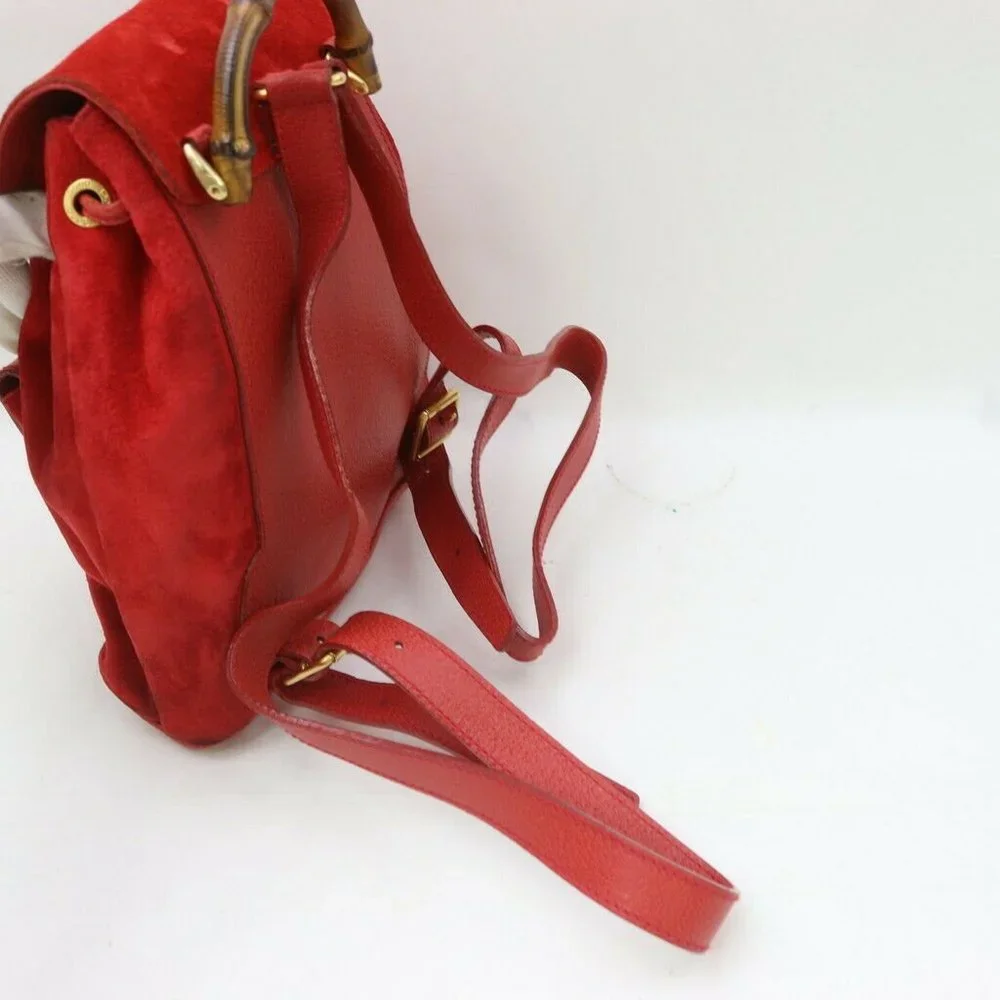 authentic Gucci BackPack Bag Reds Leather - Picture 6 of 9